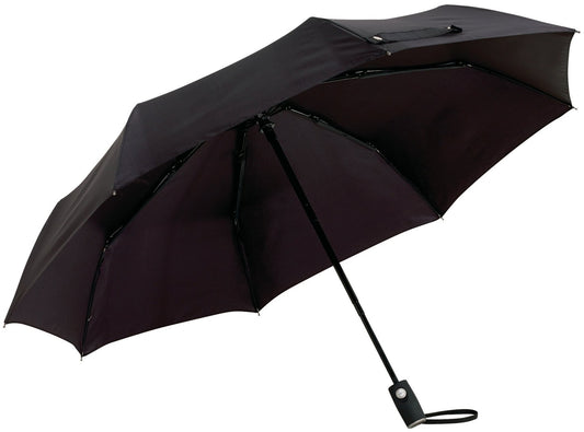 Μαύρη ομπρέλα βροχής, αυτόματη, μίνι, twinmatic και αντιανεμική.