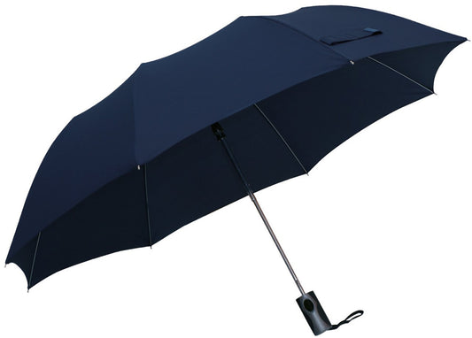 Μπλε μαρίν (σκούρο) ομπρέλα βροχής, σπαστή, αντιανεμική, και αυτόματη.