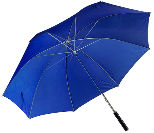 Μπλε ρουά ομπρέλα βροχής, συνοδείας, με μαύρη λαβή και 8 διπλές ακτίνες.