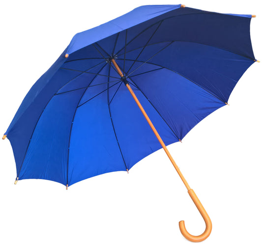 Μπλε ρουά ομπρέλα βροχής, με εκπληκτικό ύφασμα silicon luxury.
