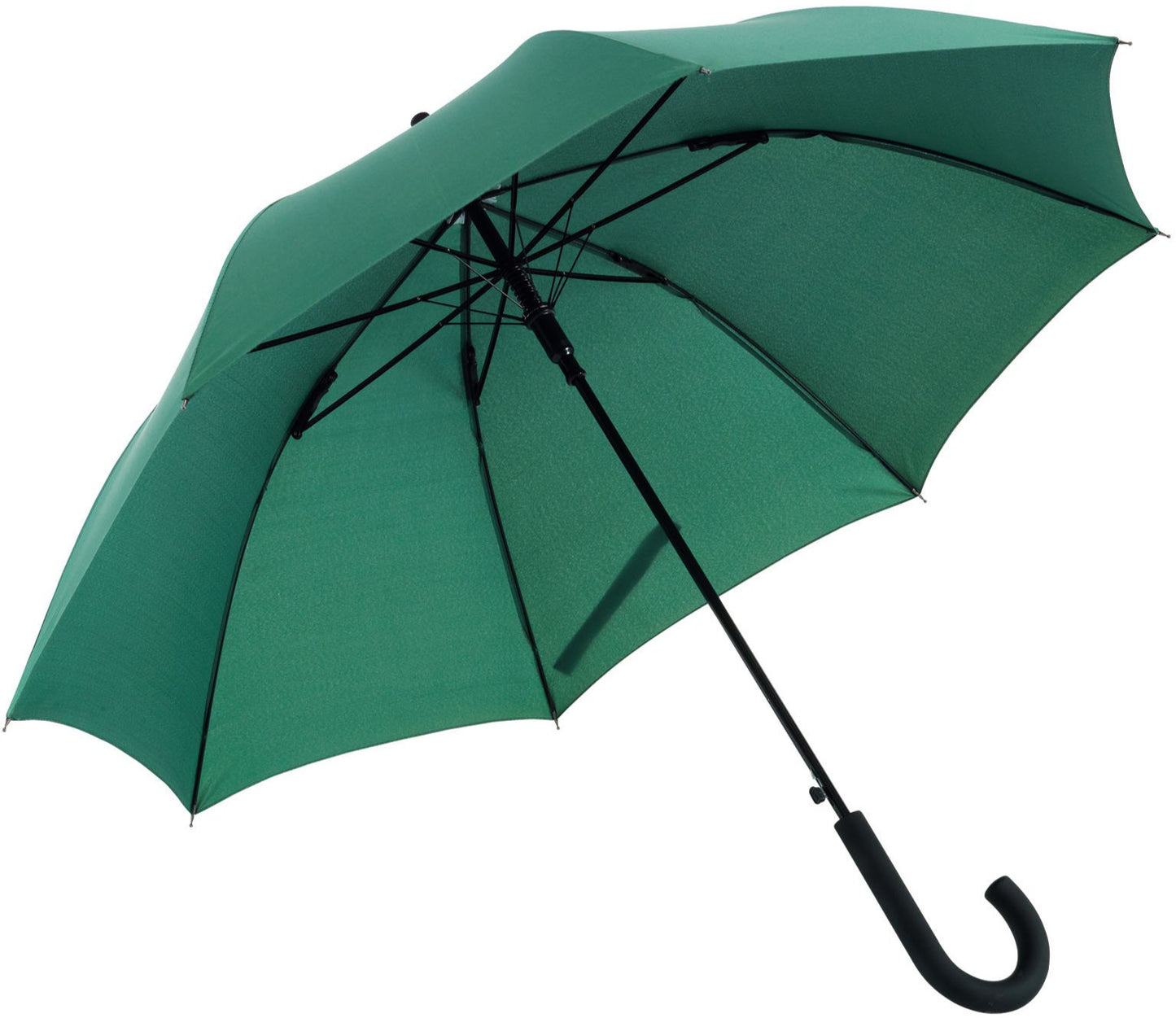 Πράσινη (σκούρο) ομπρέλα βροχής, μακριά, αυτόματη, αντιανεμική και με ανθρακόνημα.
