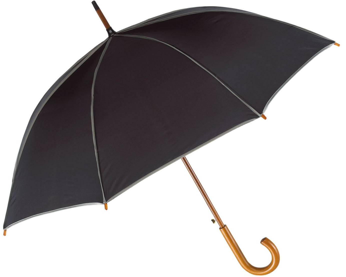 Μαύρη oμπρέλα βροχής, με ... γκρι ρέλι.