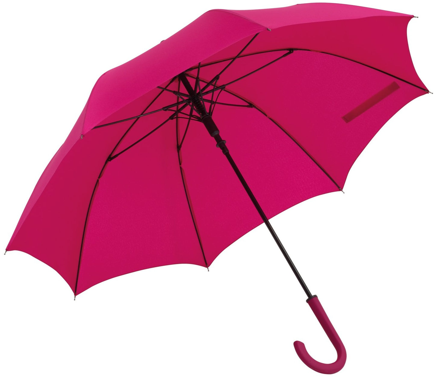 Φούξια ομπρέλα βροχής, αυτόματη, μακριά, με ανθρακόνημα.