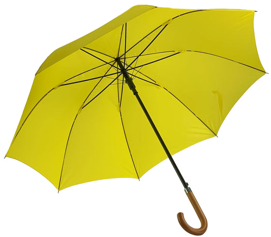 Κίτρινη μακριά ομπρέλα βροχής, συνοδείας, αυτόματη.