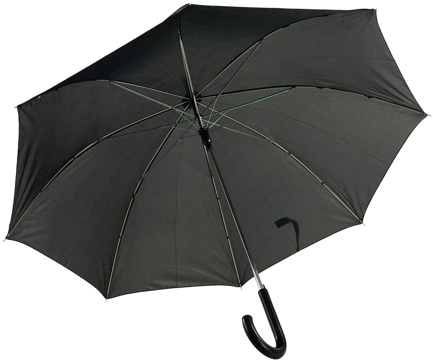 Μαύρη ομπρέλα βροχής, αυτόματη, μακριά.
