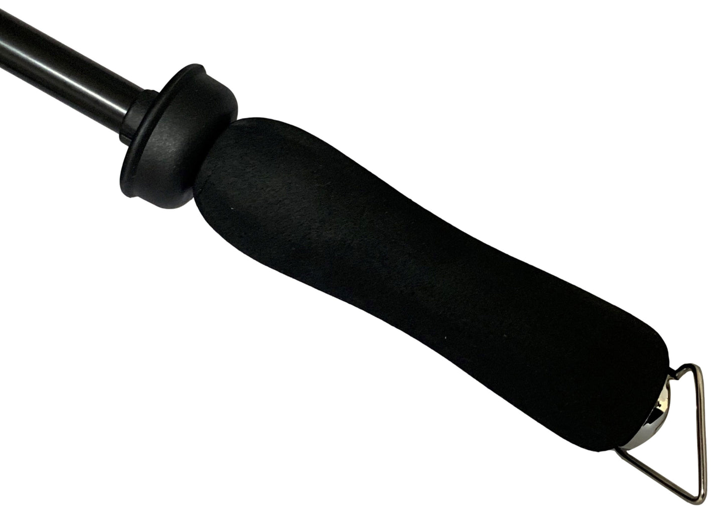 Μαύρη ομπρέλα συνοδείας, μακριά, με 8 διπλές ακτίνες.