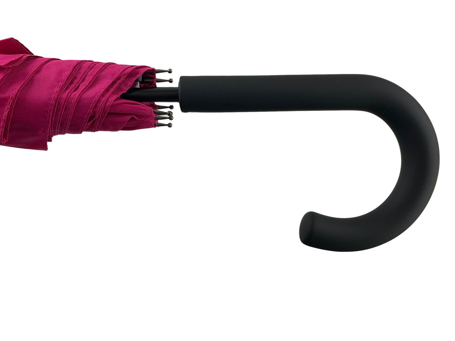 Φούξια oμπρέλα βροχής, μακριά, αυτόματη, αντιανεμική και με ανθρακόνημα.