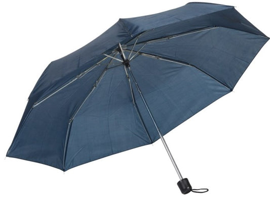 Μπλε μαρίν ομπρέλα βροχής, τσάντας, μίνι, με απλό άνοιγμα.