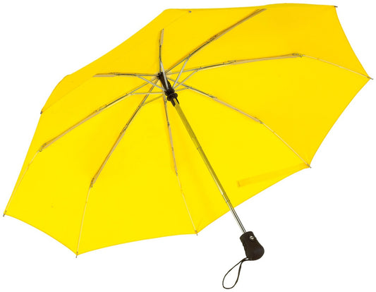 Κίτρινη ομπρέλα βροχής, μίνι, αντιανεμική και twinmatic.