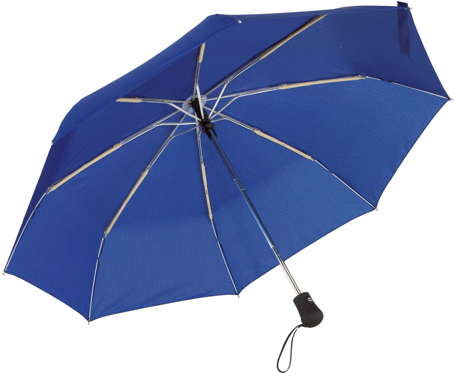 Μπλε ρουά ομπρέλα βροχής, μίνι, αντιανεμική και twinmatic.