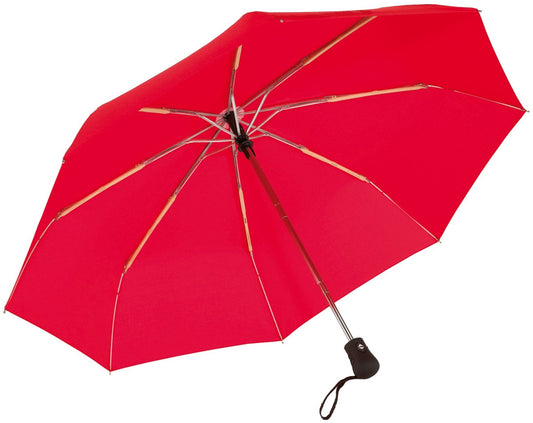 Κόκκινη ομπρέλα βροχής, μίνι, αντιανεμική και twinmatic.