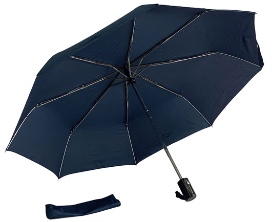 Μπλε μαρίν ομπρέλα βροχής, αυτόματη, twinmatic, ακτίνες από ανθρακόνημα.