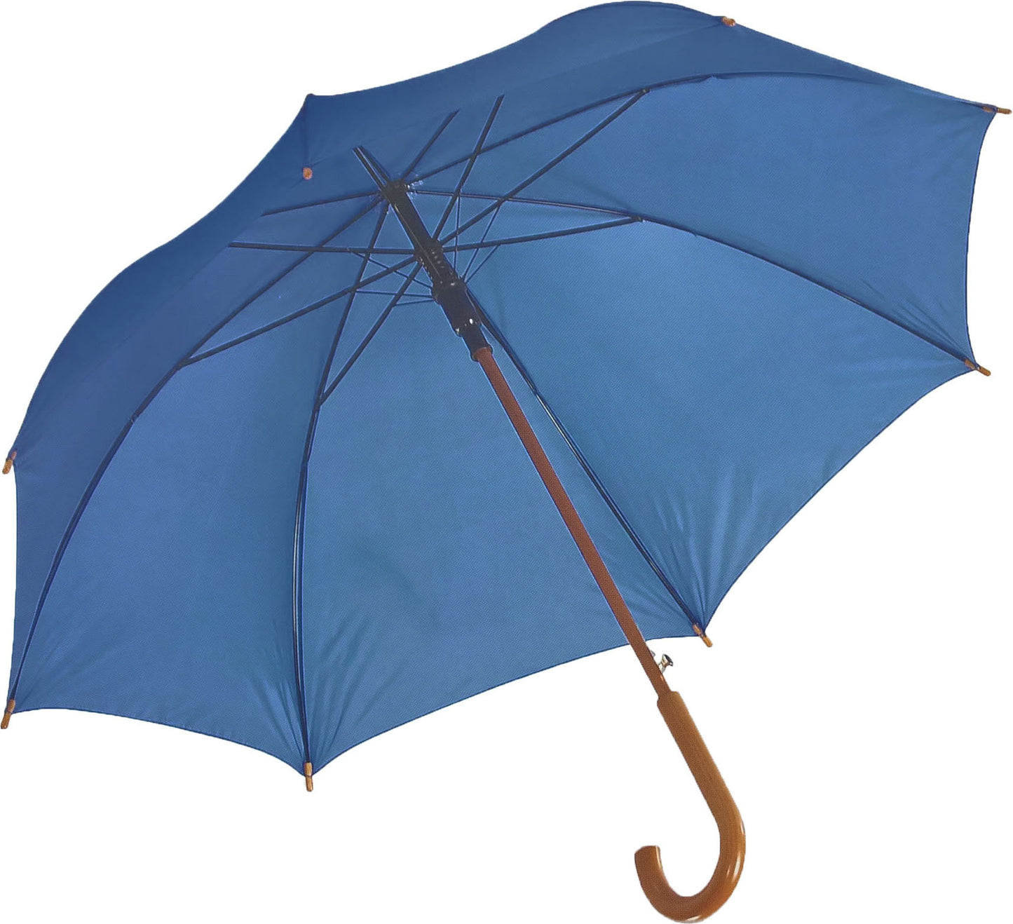 Μπλε Ρουά, Ομπρέλα Βροχής, Αυτόματη, με ξύλινη κυρτή λαβή (κωδικός 01-03-0328).