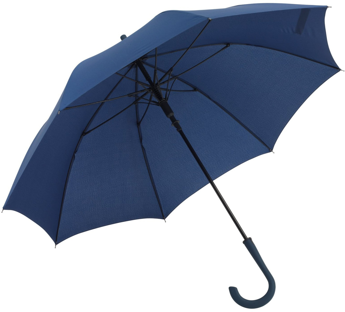 Μπλε μαρίν (σκούρο) ομπρέλα βροχής, αυτόματη, μακριά, με Ανθρακόνημα.