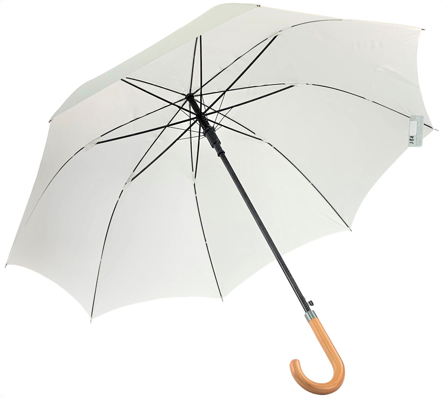 Λευκή. Μακριά Ομπρέλα Βροχής Συνοδείας Αυτόματη (Κωδ.01-03-0516)