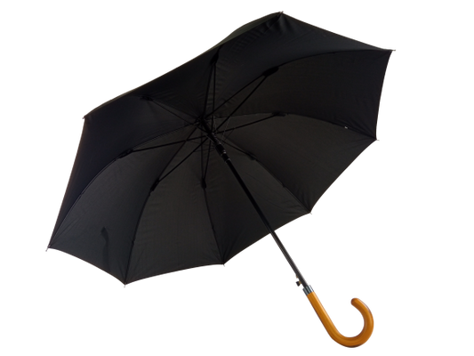 Μαύρη. Μακριά Ομπρέλα Βροχής Αυτόματη (Κωδ.01-03-0516)