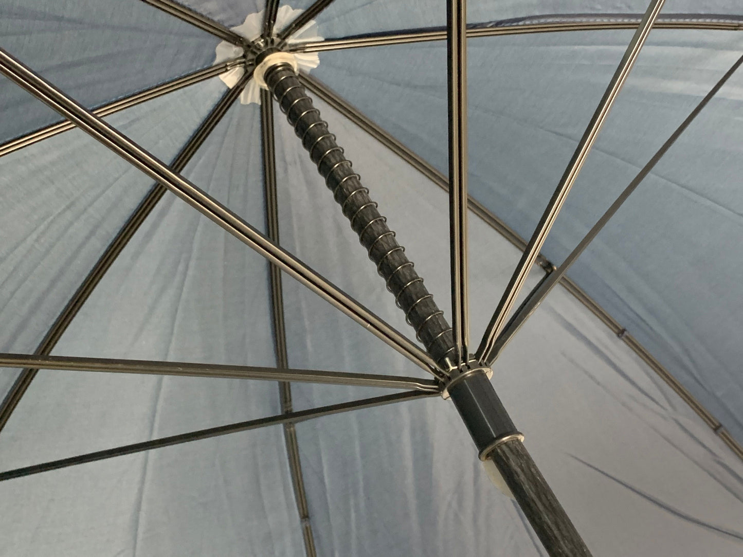 Μπλε μαρίν ομπρέλα βροχής, συνοδείας, μακριά, με 8 διπλές ακτίνες.
