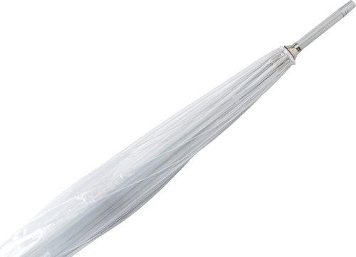 Διαφανής Ομπρέλα PVC, τύπος ΜΙΣΟ ΠΟΡΤΟΚΑΛΙ,  με διαφανή λαβή και ακτίνες από αθρακόνημα (κωδικός 01-03-0530).