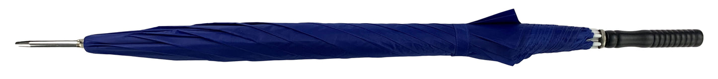 Μπλε ρουά ομπρέλα βροχής, συνοδείας, με μαύρη λαβή και 8 διπλές ακτίνες.