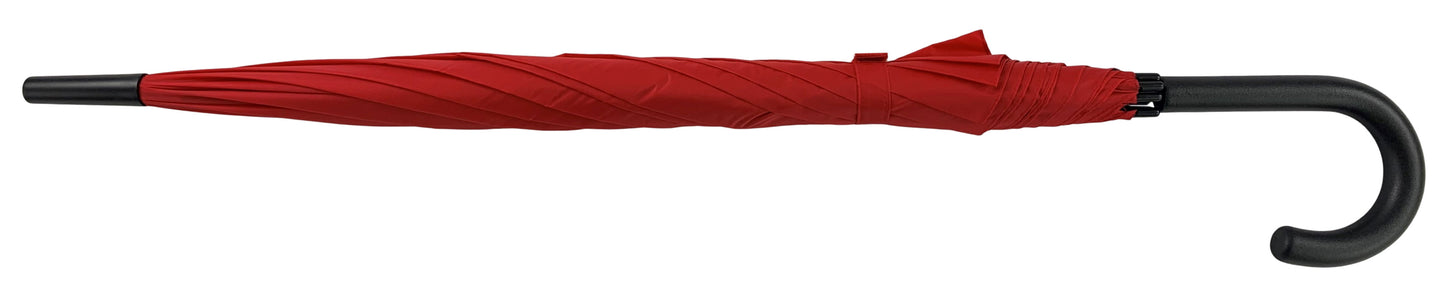 Κόκκινη Ομπρέλα Βροχής Αυτόματη, με ενισχυμένο σκελετό 3σημείων (Κωδικός 01-03-0359).